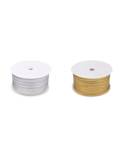 Dutinka s lurexom šírka 2,5 mm plochá - 50 m | Mimib
