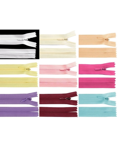 Špirálový zips skrytý No 3 dĺžka 30 cm - 1 ks | Mimib