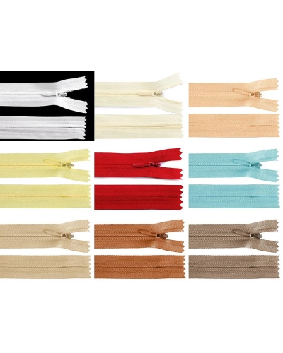 Špirálový zips skrytý No 3 dĺžka 40 cm - 1 ks | Mimib