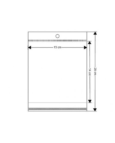 PP vrecko s lepiacou lištou a závesom 13x14 cm | Mimib