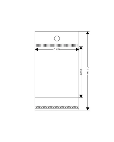 PP vrecko s lepiacou lištou a závesom 5x9 cm - 100 ks | Mimib