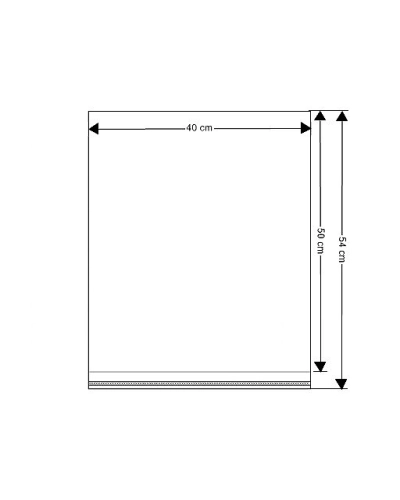 PP vrecko s lepiacou lištou 40x50 cm - 100 ks | Mimib