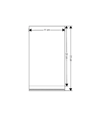 PP vrecko s lepiacou lištou 11x20 cm - 100 ks | Mimib