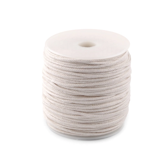 Bavlnená šnúra macrame Ø3 mm splietaná - 100 m | Mimib