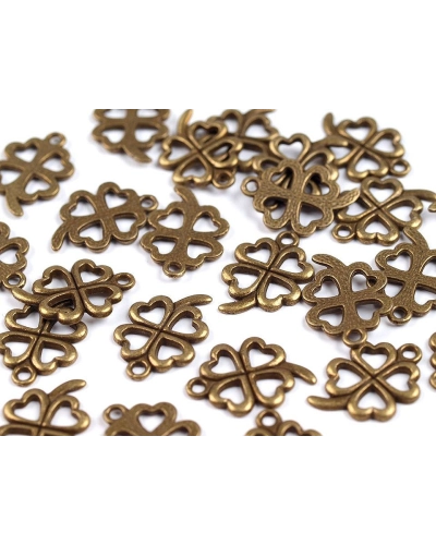 Prívesok štvorlístok 15x21 mm - 5 ks | Mimib