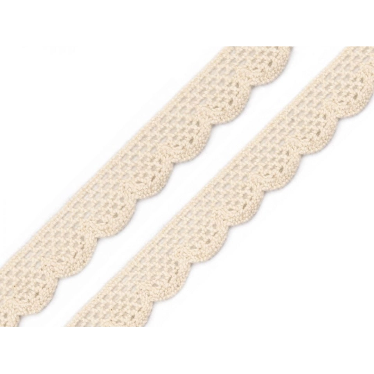 Bavlnená čipka paličkovaná šírka 15 mm - 27 m | Mimib