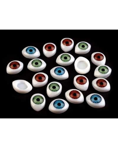 Plastové oči na nalepenie 12x17mm - 20 ks | Mimib