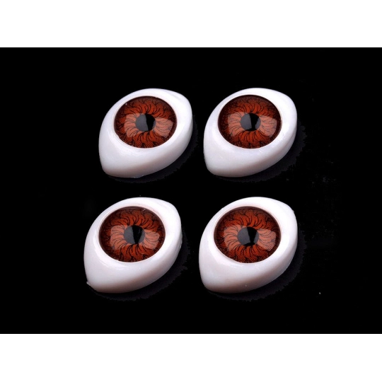 Plastové oči na nalepenie 12x17mm - 20 ks | Mimib