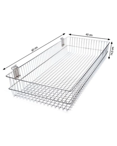 Kovový košík 40x90 cm k zaveseniu na panely - 1 ks | Mimib