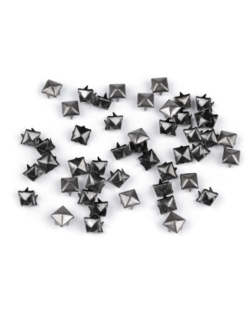 Cvočky na oblečenie z nerezovej ocele 7x7 mm pyramída - 50 ks | Mimib