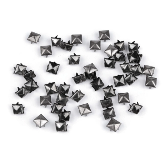 Cvočky na oblečenie z nerezovej ocele 7x7 mm pyramída - 50 ks | Mimib