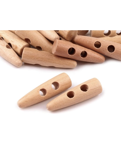 Drevený gombík roh 10x40 mm - 10 ks | Mimib