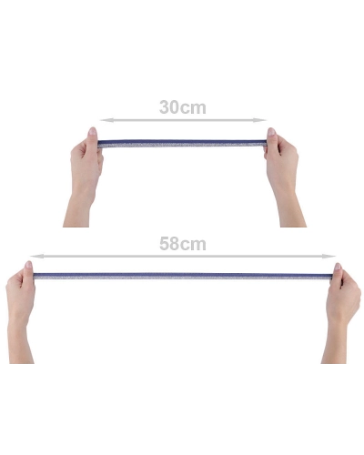 Lemovacia guma  prepólená / lampas šírka 17 mm s lurexom - 25 m | Mimib