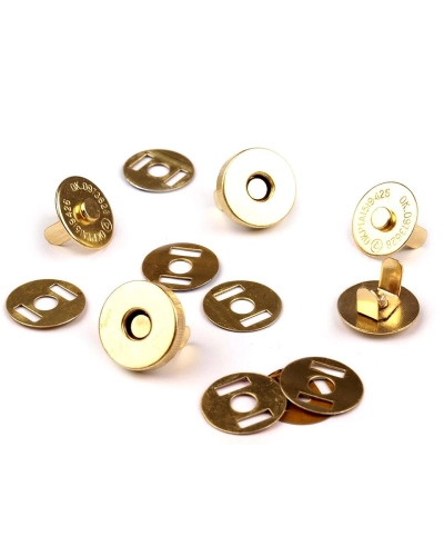 Magnetické zapínanie Ø15 mm zlaté - 5 sada | Mimib