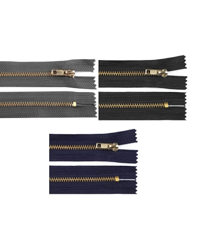 Kovový zips No 4 dĺžka 16 cm nohavicový - 1 ks | Mimib