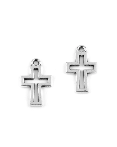 Prívesok 11x17 mm krížik - 10 ks | Mimib