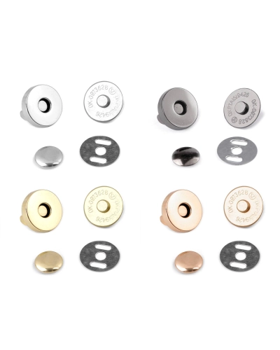 Magnetické zapínanie Ø18 mm s nitom - 5 sada | Mimib
