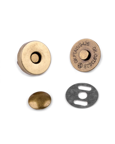 Magnetické zapínanie Ø18 mm s nitom - 5 sada | Mimib