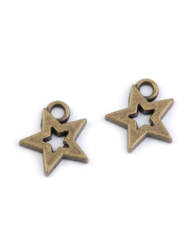 Prívesok 12x12 mm hviezda - 10 ks | Mimib