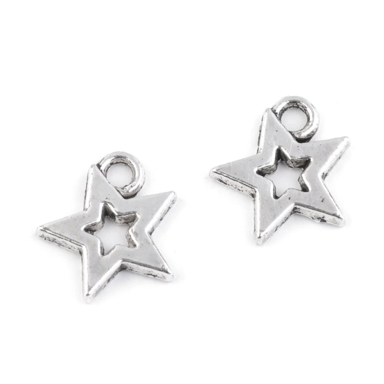 Prívesok 12x12 mm hviezda - 10 ks | Mimib
