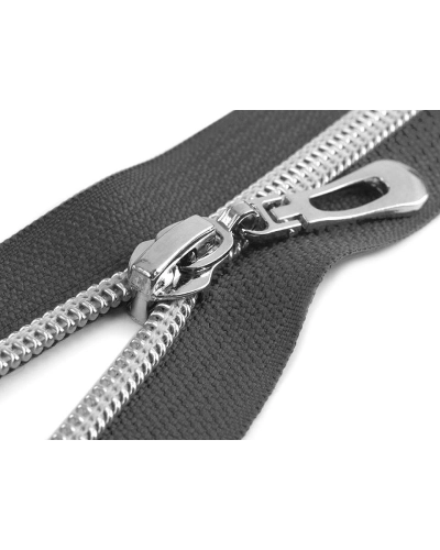 Špirálový zips No 7 dĺžka 50 cm so striebornými zúbkami - 1 ks | Mimib