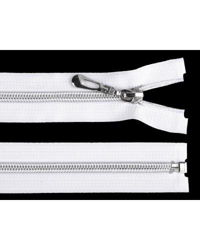 Špirálový zips No 7 dĺžka 50 cm so striebornými zúbkami - 1 ks | Mimib