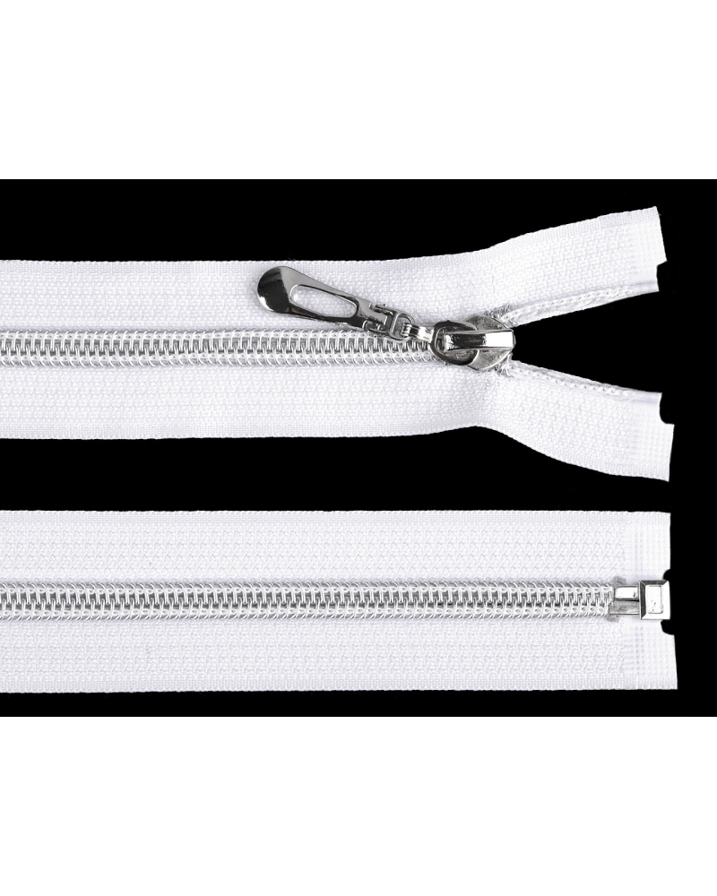 Špirálový zips No 7 dĺžka 50 cm so striebornými zúbkami - 1 ks | Mimib