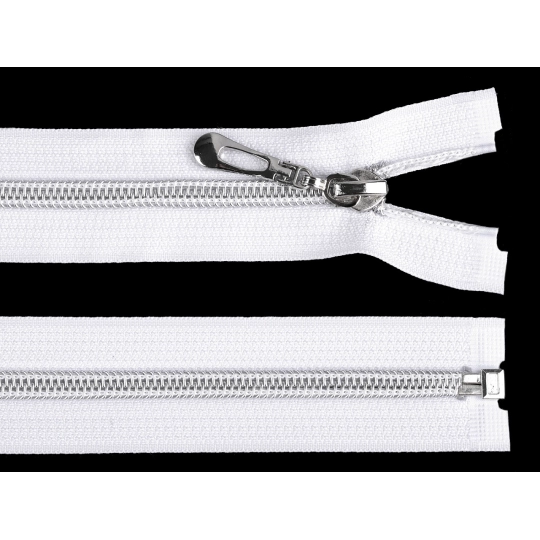 Špirálový zips No 7 dĺžka 50 cm so striebornými zúbkami - 1 ks | Mimib