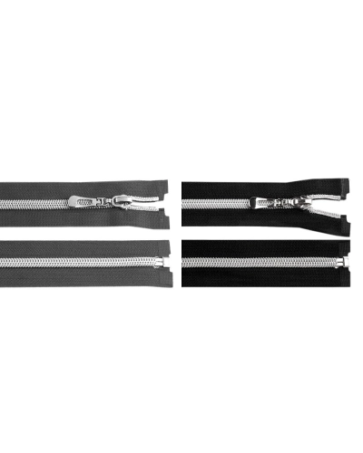 Špirálový zips No 7 dĺžka 65 cm so striebornými zúbkami - 1 ks | Mimib