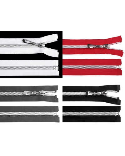 Špirálový zips No 7 dĺžka 70 cm so striebornými zúbkami - 1 ks | Mimib