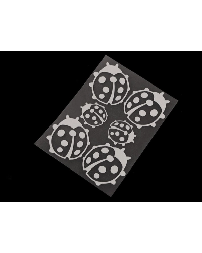 Reflexné nažehlovačky hviezda, kvet, srdce, smajlík, auto, pes, ježko, tučniak, ruka 9x12 cm - 1 sáčok | Mimib