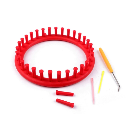 Plastový rámik na pletenie tunelov, šálov, čiapok v priemere 19 cm - 1 sada | Mimib