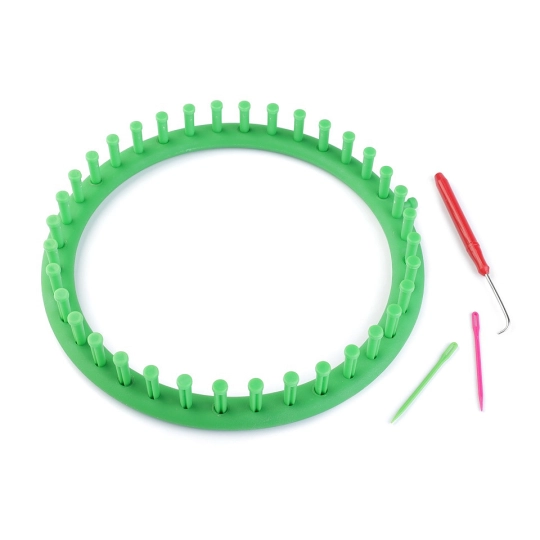 Plastový rámik na pletenie tunelov, šálov, čiapok O24 cm - 1 sada | Mimib