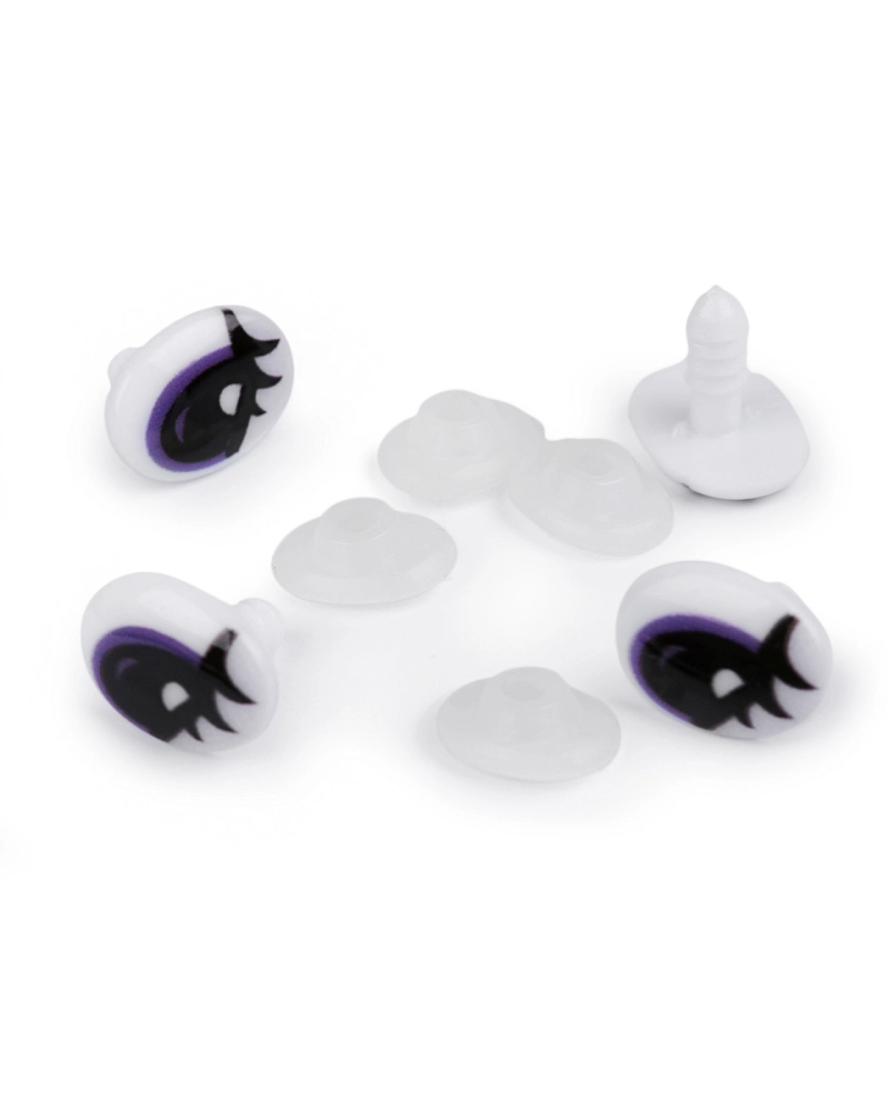 Oči s poistkou 12x17 mm - 4 ks | Mimib