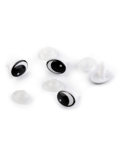 Oči s poistkou 11x15 mm - 4 ks | Mimib
