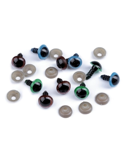 Oči s poistkou Ø10 mm - 10 ks | Mimib