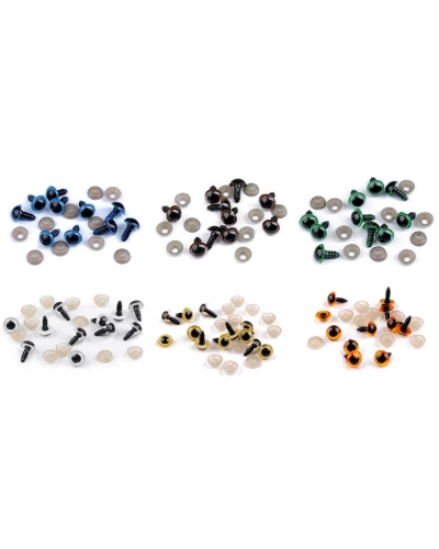 Oči s poistkou Ø10 mm - 10 ks | Mimib