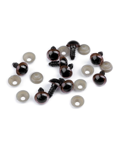 Oči s poistkou Ø10 mm - 10 ks | Mimib