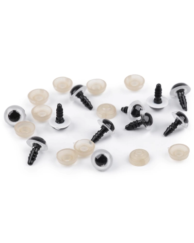 Oči s poistkou Ø10 mm - 10 ks | Mimib