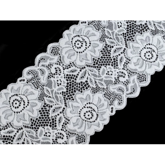 Elastická čipka / vsadka / behúň  šírka 14 cm - 1 m | Mimib