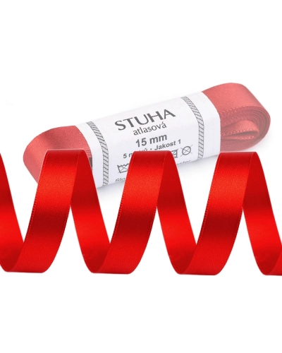 Atlasová stuha obojlíca zväzky po 5 m šírka 15 mm - 5 m | Mimib