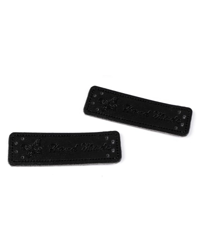 Eko koža ceduľka / ozdoba / nášivka Handmade 15x50 mm - 5 ks | Mimib