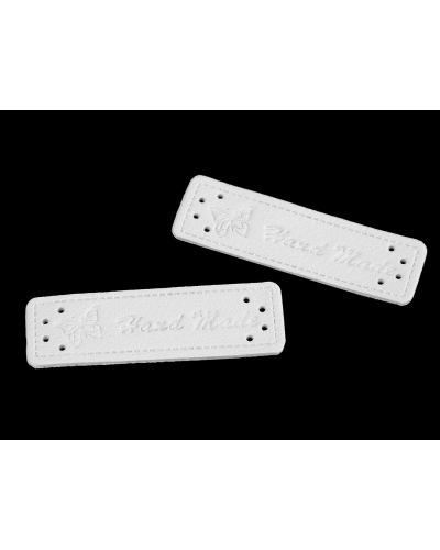 Eko koža ceduľka / ozdoba / nášivka Handmade 15x50 mm - 5 ks | Mimib