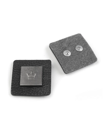 Dekoračná aplikácia / nášivka koruna 30x30 mm na odev - 2 ks | Mimib