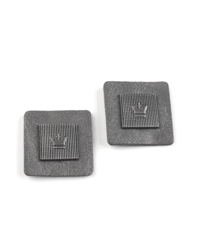 Dekoračná aplikácia / nášivka koruna 30x30 mm na odev - 2 ks | Mimib