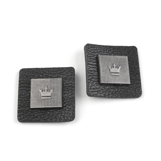 Dekoračná aplikácia / nášivka koruna 30x30 mm na odev - 2 ks | Mimib