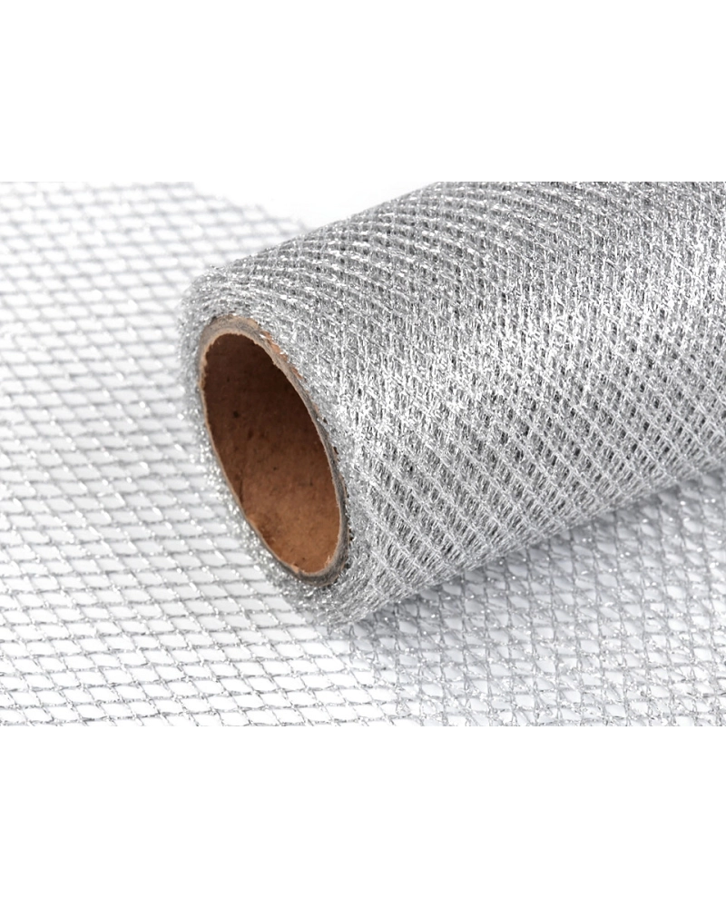 Dekoračná stuha / sieťka s lurexom šírka 15 cm - 4.5 m | Mimib