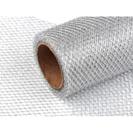 Dekoračná stuha / sieťka s lurexom šírka 15 cm - 4.5 m | Mimib