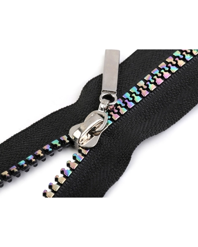 Dúhový kostený zips No 5 dĺžka 60 cm - 1 ks