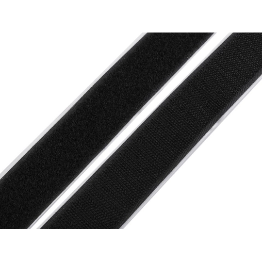 Suchý zips háčik + plyš samolepiaci šírka 30 mm - 1 m | Mimib